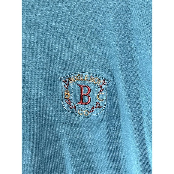 Vintage Bugle Boy Aqua Long Sleeve Tee Large - Picture 3 of 5
